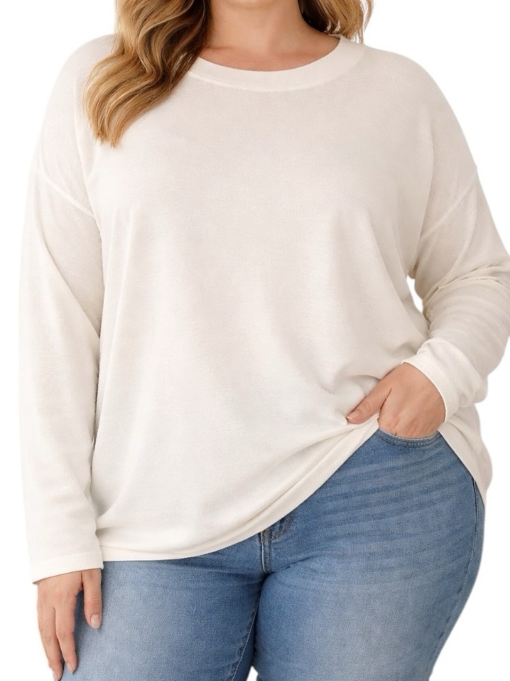 Banana Republic XL Ivory Long Sleeve Shirt Closet Staple Casual Loungewear
